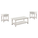 Payne 3-piece Coffee and 1-drawer End Table Set White
