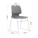 Modern Stacked Office Chairs (Set of 4)
