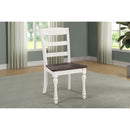 Ladder Back Side Chair With Saddle Seat (Set of 2) - White by HouseOfZazla