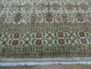 8' 5" X 12' Handmade India Agra Floral Oriental Wool Rug Tea Washed Carpet Nice