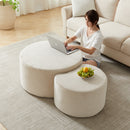 Modern Upholstered Round Coffee Table For Living Room (Set of 2) by HouseOfZazla