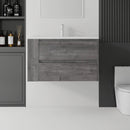 36 Inch Floating Bathroom Vanity with Sink, Soft-Close Door, Ceramic Sink, Plywood by HouseOfZazla