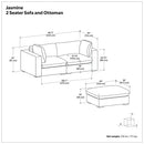 Jasmine - Handcrafted Sofa And Ottoman by HouseOfZazla
