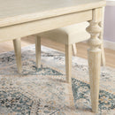 Amonia - 5 Piece Dining Set, Turned-Leg Dining Table With 4 Tufted Chairs - Beige Brown by HouseOfZazla