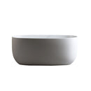 Independent Solid Surface Resin Stone Bathtub, A Modern Designed Independent Bathtub With Pop-Up Drainage And Overflow Pipes, Suitable For Small Households - Matte White by HouseOfZazla