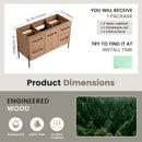 48" Freestanding Bathroom Vanity With Soft-Close Cabinet Door and 4 Drawers by HouseOfZazla