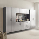 Astro Series - Wall Mounted Base Door Storage Cabinet - Metallic Gray by HouseOfZazla