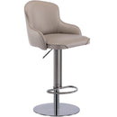 Titanium Stainless Steel Bar Stool, Grade Modern Bar Chair With Backrest, Swivel Adjustable Height For Kitchen Counter And Dining Room by HouseOfZazla