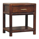 Solid Wood Regency Chestnut Nightstand, 1-Drawer, 1 Open-Slot