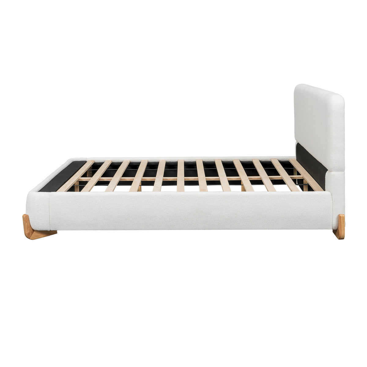 Elegant Boucle Upholstered Bed, Queen Size, photo 2 of 10