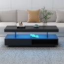 LED Coffee Table With 2 Drawers And Display Shelves by HouseOfZazla