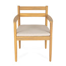 Outdoor Acacia Dining Armchair with Cushions, Set of 2