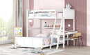Full Over Full Bunk Bed With Desk