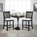 Transitional Rubberwood Dining Room Chairs (Set of 2) With Slatted Back - Black by HouseOfZazla