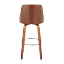 Gianna - Mid Century Modern Fixed Height Barstool With Swivel With Round Footrest (Set of 2) by HouseOfZazla