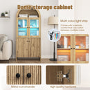 Modern Tech Inspired Dome Cabinet With LED Lighting by HouseOfZazla