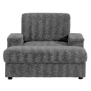 Oversized Chaise Lounge Indoor Rabbit Fur Sofa Bed With Storage Ottoman And Armrests Cup Holders With Deep Seat by HouseOfZazla