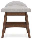 Lyncott - Home Office Desk Chair - Light Gray / Brown