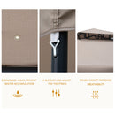 9.6' x 9.6' Patio Gazebo, Outdoor Canopy Shelter with 2-Tier Roof and Netting, Steel Frame for Garden, Lawn, Backyard, and Deck, Taupe