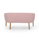 Mid Century Modern Loveseat With Channel Stitched Backrest by HouseOfZazla