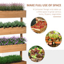 Outsunny Vertical Garden Planter - Wooden 4 Tier Planter Box