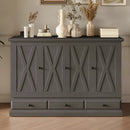 Solid Pine Murphy Bed Chest Cube Cabinet Bed With Charging Station And Large Storage Drawer For Home Office Or Small Room by Unique Piece Furniture