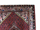 4x6 Antique Rug Handmade Wool Rug Organic Dyes Red Ivory Red Tribal Rug Boho Rug