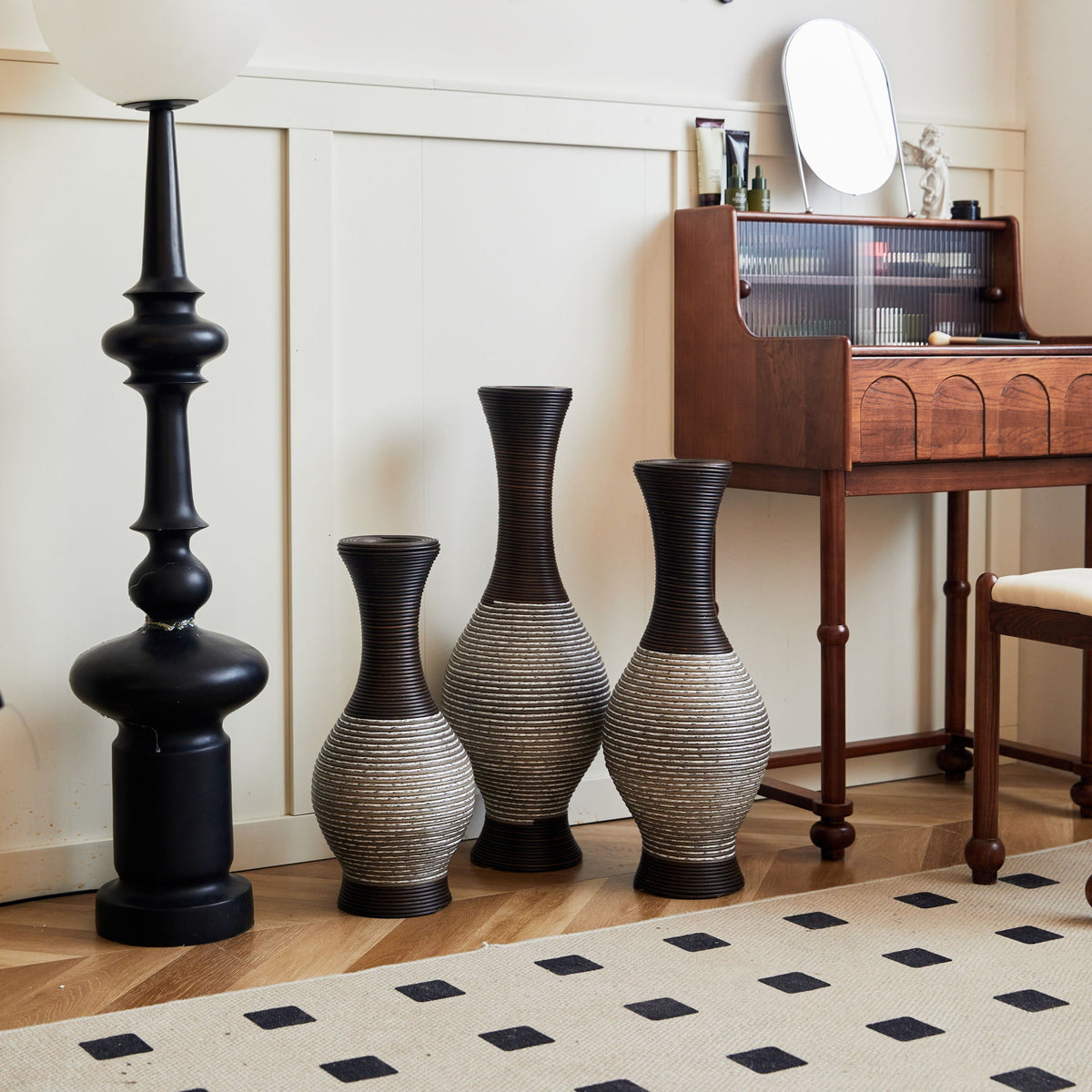 Tall Designer Floor Vase With Elegant 2 Tone, photo 22 of 36