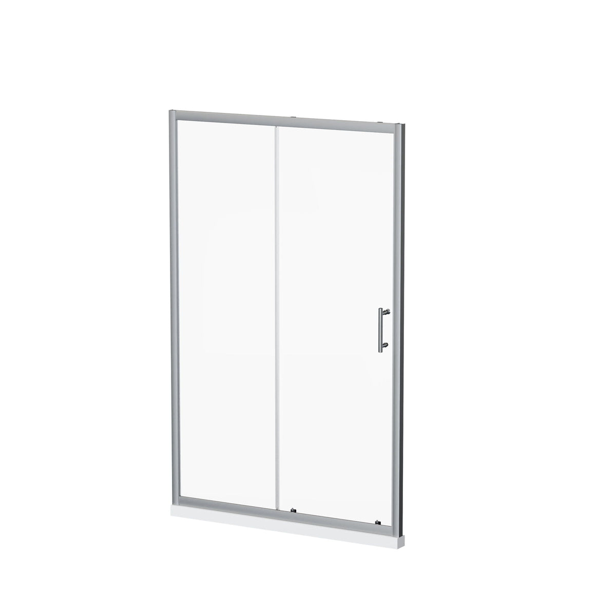 Single Sliding Shower Door With Handle - Chrome