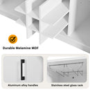 U-Style 47.2" Counter Height Table with Foldable Top & Power Outlet