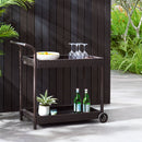Resin Wicker Bar Cart With Metal Frame - Brown by HouseOfZazla