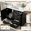 Bathroom Vanity, Modern Bathroom Cabinet With Sink Combo Set, Bathroom Storage Cabinet With A Soft Closing Door And 3 Drawers, Solid Wood Frame by HouseOfZazla