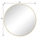 Wall Circular Mirror Metal Framed Mirror Round Vanity Mirror Dressing Mirror, For Bathroom, Living Room, Bedroom Wall Decor by Unique Piece Furniture