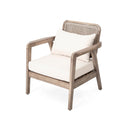 Set of 2 Outdoor Acacia Wood Patio Club Chairs with Waterproof Cushions by HouseOfZazla