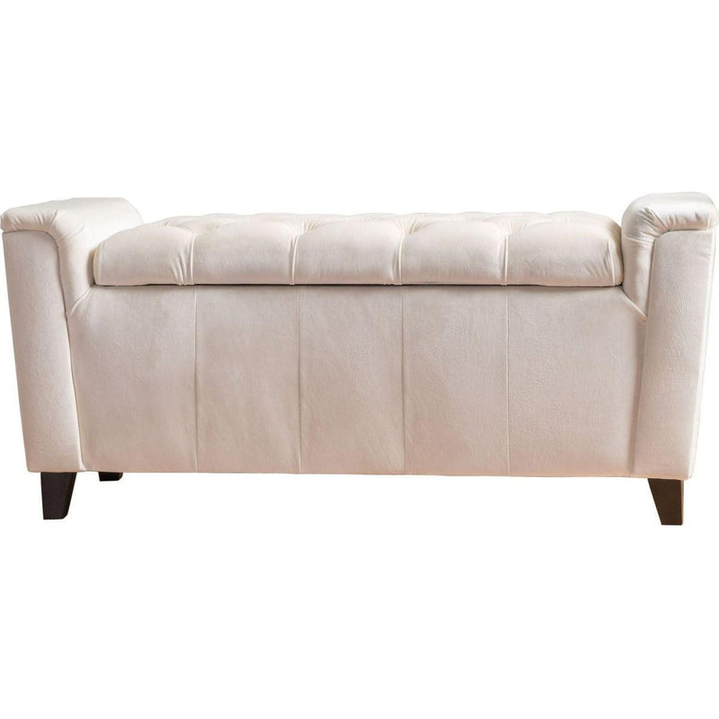 ALDEN ARMED STORAGE BENCH