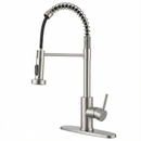 Brushed Nickel Kitchen Faucet with Pull Down Sprayer