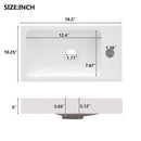Floating Bathroom Vanity With Resin Basin, Left Side Storage - White by HouseOfZazla
