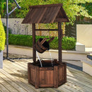 Garden Rustic Wishing Well Wooden Water Fountain with Pump by LJGDeals