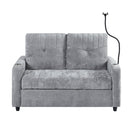 Modern Loveseat Pull Out Sofa Bed With Adjustable Backrest, Two Cup Holders, A Phone Holder, Three Charging Ports And Side Storage Pockets For Living Room by HouseOfZazla