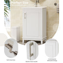 Modern Small Bathroom Vanity Cabinet With Ceramic Basin, Ample Storage, 1 Soft Close Door by Unique Piece Furniture