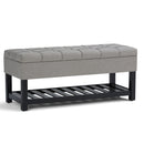 Saxon - Upholstered Transitional Storage Ottoman Bench by Unique Piece Furniture