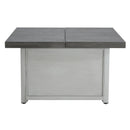 Extendable Rectangle Aluminum Alloy Fire Pit Table, 50,000 BTU