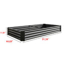 Raised Garden Bed Kit - Metal Raised Bed Garden 7.6x3.7x0.98ft for Flower Planters, Vegetables Herb Black