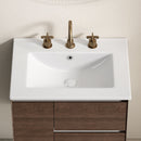 Vessel Sink With 3 Holes, Oval Design For Bathroom - Milk White by HouseOfZazla