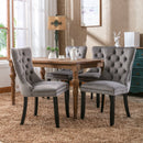 Nikki Collection Modern Velvet Upholstered Dining Chair Set