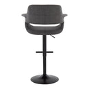 Vintage Flair - Mid Century Modern Adjustable Barstool With Straight T Footrest (Set of 2)