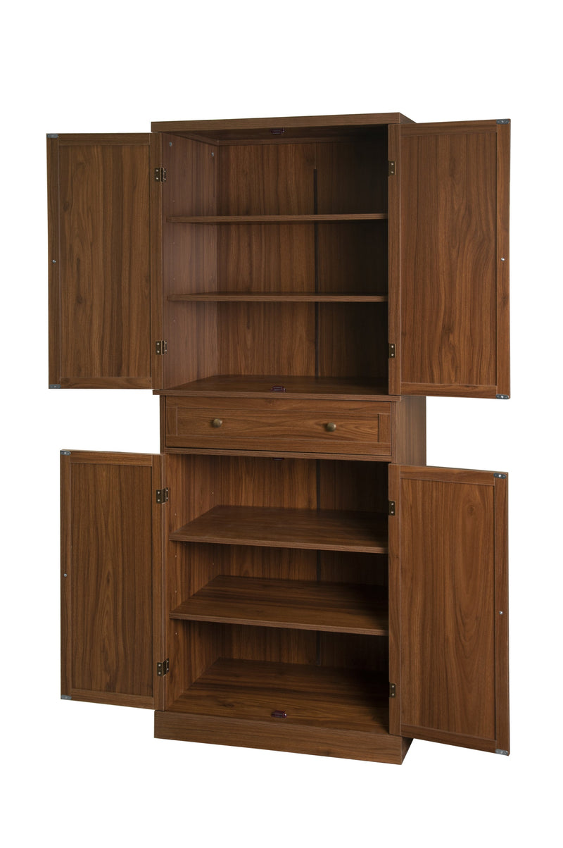 4 Door Cabinet with 1 Drawer, with 4 Adjustable Inner Shelves, Storage Cabinet