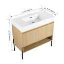 Modern Bathroom Vanity Combo With Single Resin Sink And Storage Cabinet by HouseOfZazla