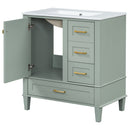 Bathroom Vanity, Modern Bathroom Cabinet With Sink Combo Set, Bathroom Storage Cabinet With A Soft Closing Door And 3 Drawers, Solid Wood Frame by HouseOfZazla