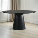 Froja - Manufactured Wood Round Dining Table - Black by HouseOfZazla